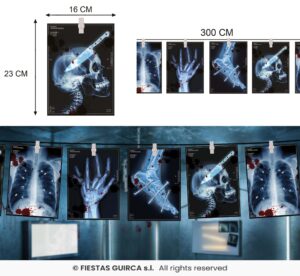 Guirnalda radiografias 300 cm. papel. 16x22 cm