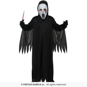 Disfraz fantasma negro asassin 5-6 años scream
