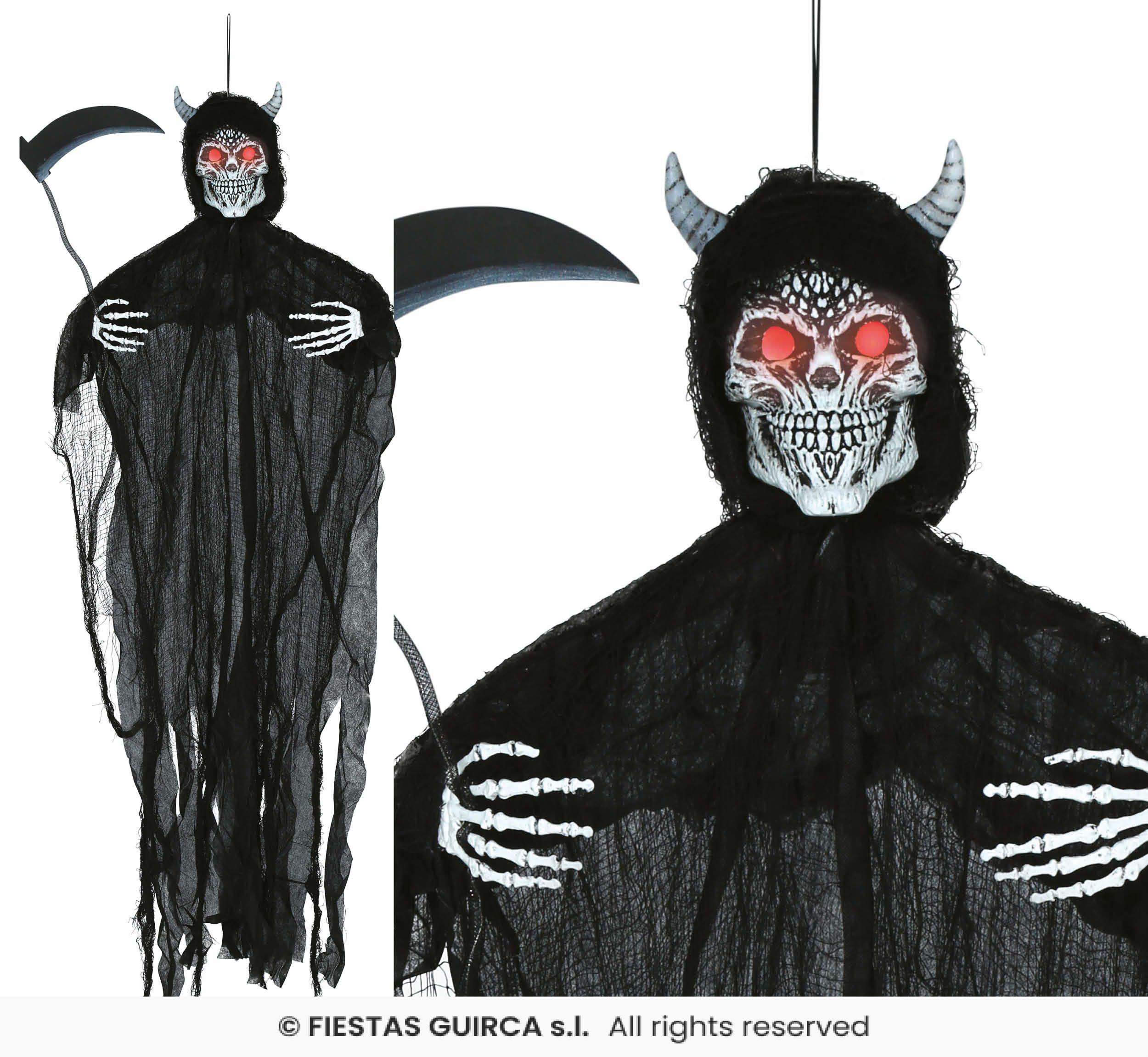 Colgante esqueleto demonio luz son 130cm