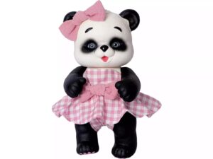 Muñeca Oso Panda de 25 cm con Vestido Rosa