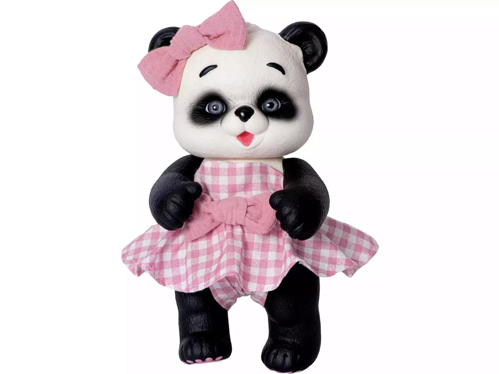 Muñeca Oso Panda de 25 cm con Vestido Rosa