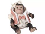 Muñeca Mono Reborn de 35 cm con Chaleco Rosa - Imagen 2