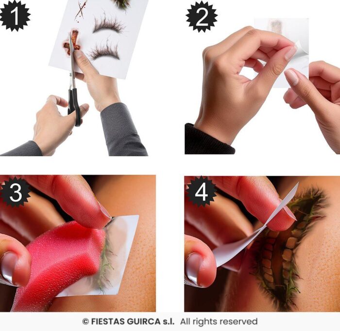 Tatuaje Facial Zombie - Imagen 2