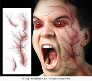 Tatuaje facial Venas 30x13 cm