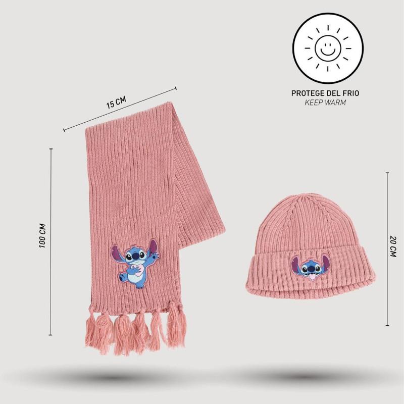 Conjunto Gorro y Bufanda Stitch Infantil - Imagen 3