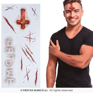 Tatuajes adhesivos heridas poseido