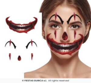 Tatuaje facial Payaso 30 x 14 cm