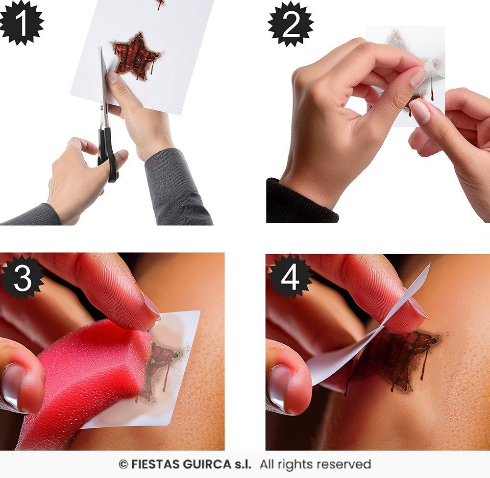 Tatuaje facial Payaso 30 x 14 cm - Imagen 2