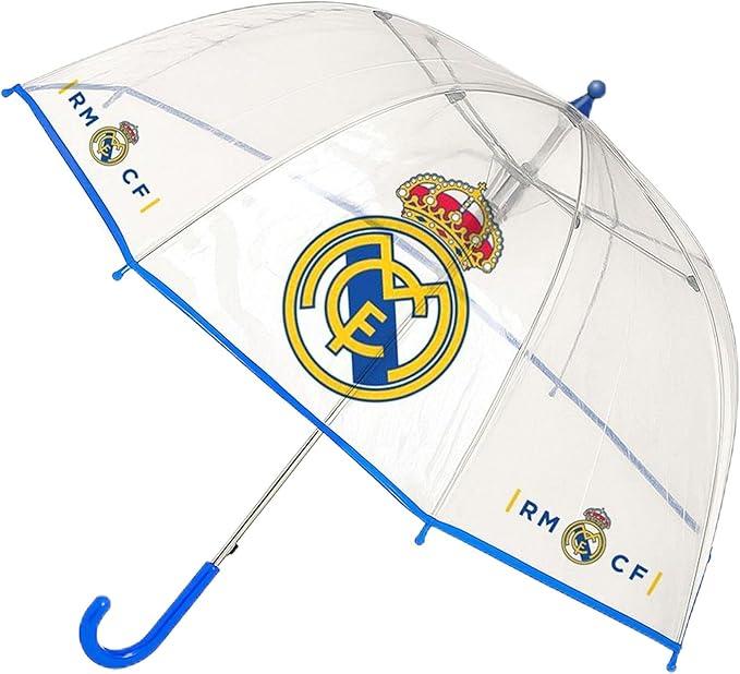 PARAGUAS MANUAL POE BURBUJA REAL MADRID - Imagen 2