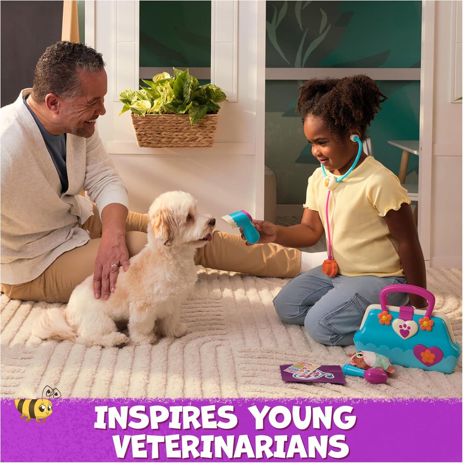 VIDA THE VET - Maletín Médico Juguete con 5 Accesorios + Peluche Hámster Popcorn de 13 cm - Imagen 4