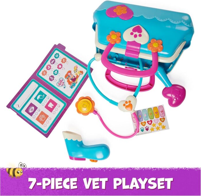 VIDA THE VET - Maletín Médico Juguete con 5 Accesorios + Peluche Hámster Popcorn de 13 cm - Imagen 5