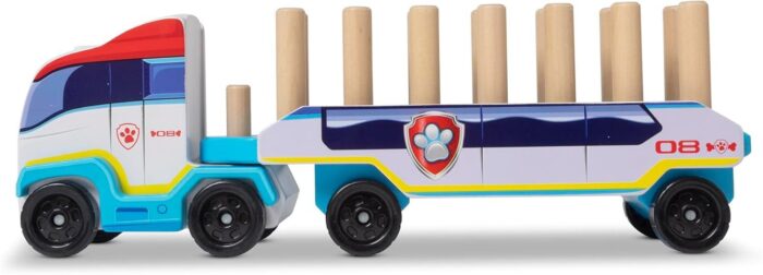 Paw Patrol Camión de Bloques ABC de Madera, Patrulla Canina Juguete Educativo, 33 Piezas, Juguetes d - Imagen 4