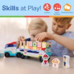 Paw Patrol Camión de Bloques ABC de Madera, Patrulla Canina Juguete Educativo, 33 Piezas, Juguetes d - Imagen 5