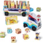 Paw Patrol Camión de Bloques ABC de Madera, Patrulla Canina Juguete Educativo, 33 Piezas, Juguetes d - Imagen 6