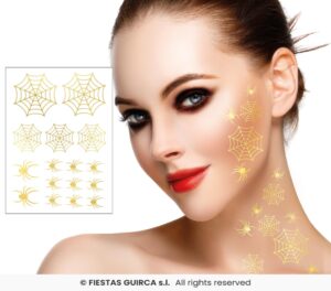 Tatuajes Arañas Y Telarañas dorado