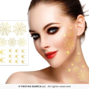 Tatuajes Arañas Y Telarañas dorado