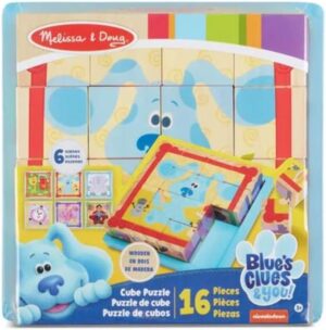 Puzzle de Cubos de Madera Blue´s de 16 Piezas