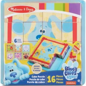 Puzzle de Cubos de Madera Blue´s de 16 Piezas