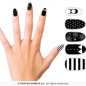 Uñas postizas Negro Gotico miercoles