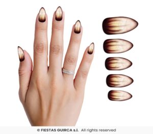 Uñas postizas Hombre Lobo con Pegamento