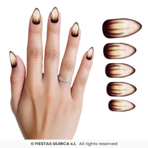 Uñas postizas Hombre Lobo con Pegamento