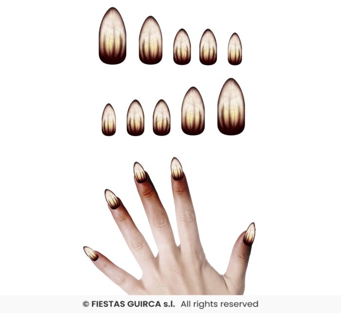 Uñas postizas Hombre Lobo con Pegamento - Imagen 2