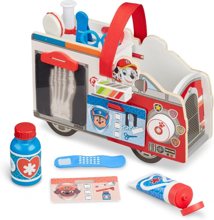 Vehículo de Primeros Auxilios con Marshall de Patrulla Canina, Juguete Paw Patrol, Juguete Creativo - Imagen 4