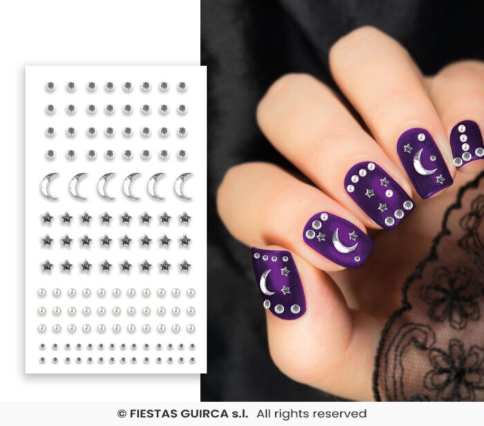 PEGATINAS PARA UÑAS PLATA 6X9 CMS - Imagen 1