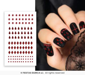 PEGATINAS PARA UÑAS ROJO 6X9 CMS