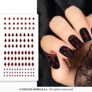 PEGATINAS PARA UÑAS ROJO 6X9 CMS
