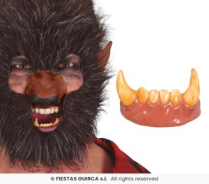 Dientes colmillos hombre lobo