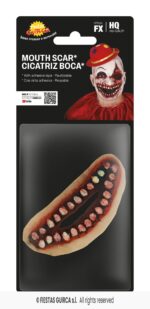Cicatriz boca con cinta adhesivo 15cm latex - Imagen 3