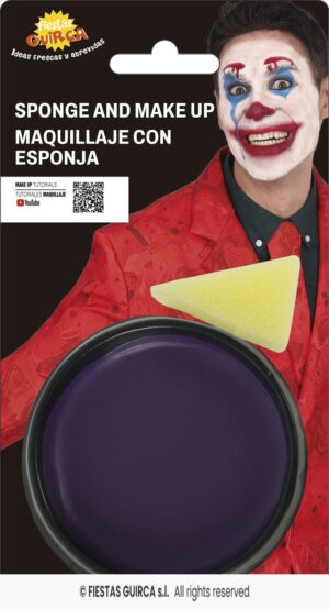 maquillaje con esponja morado Violeta