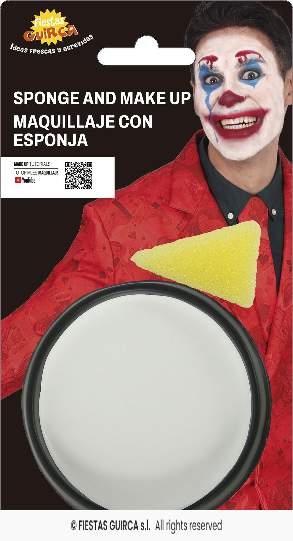 maquillaje con esponja blanco