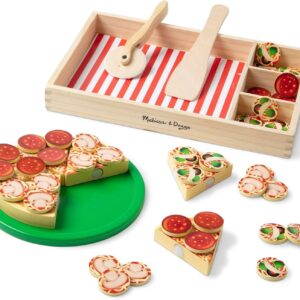 Pizza De Madera, Alimentos de Madera, Juguetes De Imitación, Juego Creativo, Accesorios de Cocina pa