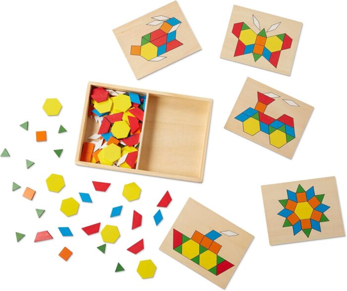 Bloques Y Tableros Con Diseños , Juguetes De Desarollo, Resolución De Problemas, Juguetes De Madera - Imagen 4
