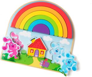 Blue´s Clues & You! Rompecabezas Apilable del Arco Iris, de Madera