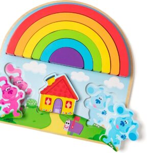 Blue´s Clues & You! Rompecabezas Apilable del Arco Iris, de Madera