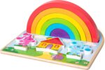 Blue´s Clues & You! Rompecabezas Apilable del Arco Iris, de Madera - Imagen 4