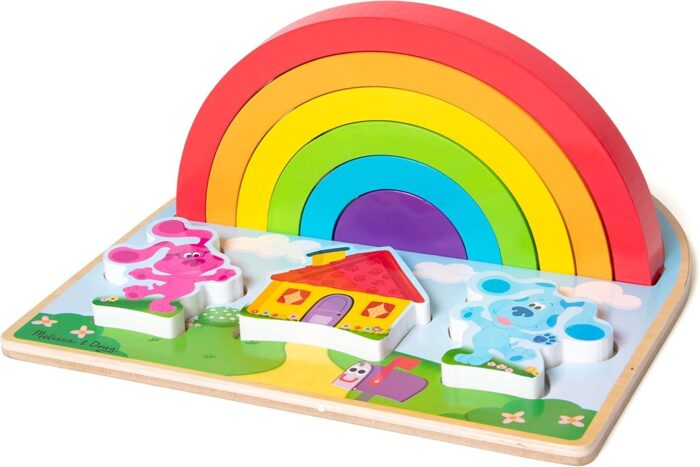 Blue´s Clues & You! Rompecabezas Apilable del Arco Iris, de Madera - Imagen 4