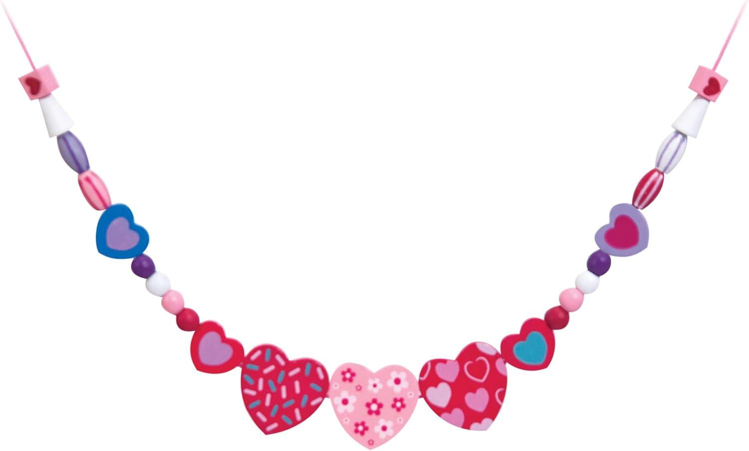 Juego de cuentas de madera corazones para hacer collares, Cuentas para hacer joyas, pulseras de amis - Imagen 4