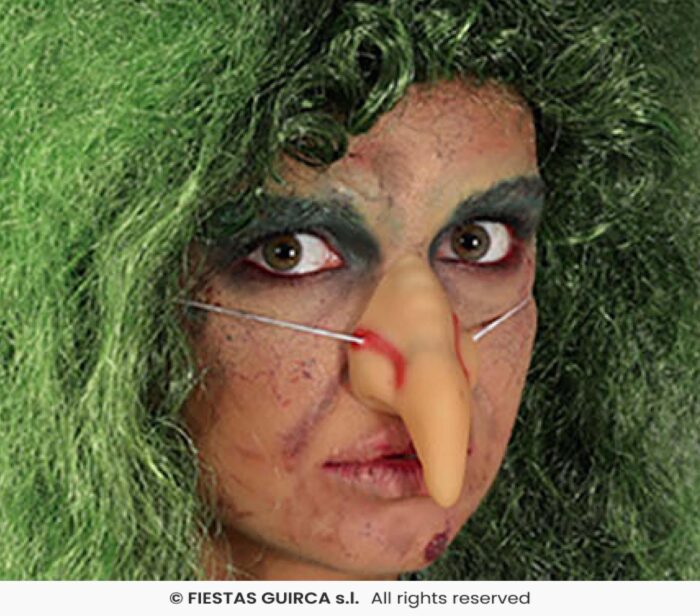 Nariz pequeña bruja latex con goma - Imagen 1