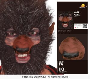 Nariz hombre lobo latex