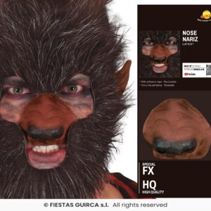 Nariz hombre lobo latex