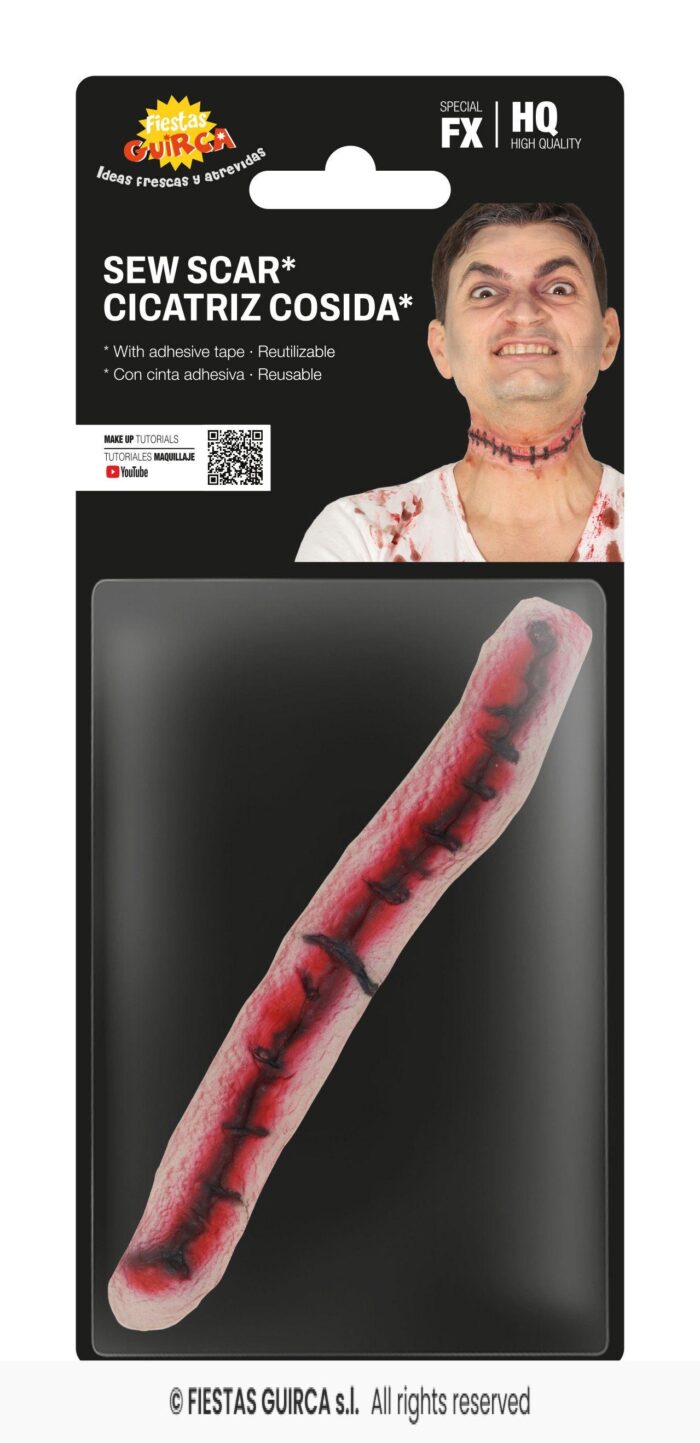 Cicatriz cuello cosido con adhesivo - Imagen 3