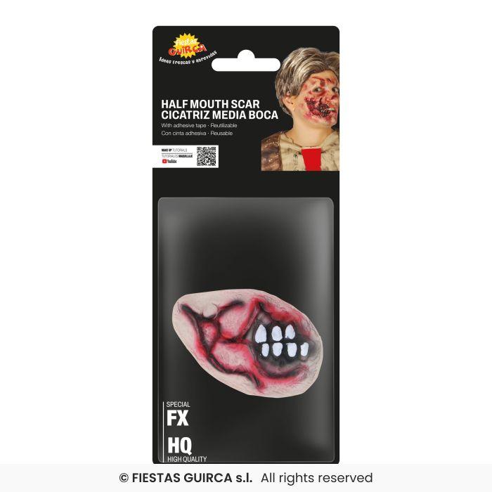 Cicatriz media boca latex - Imagen 2