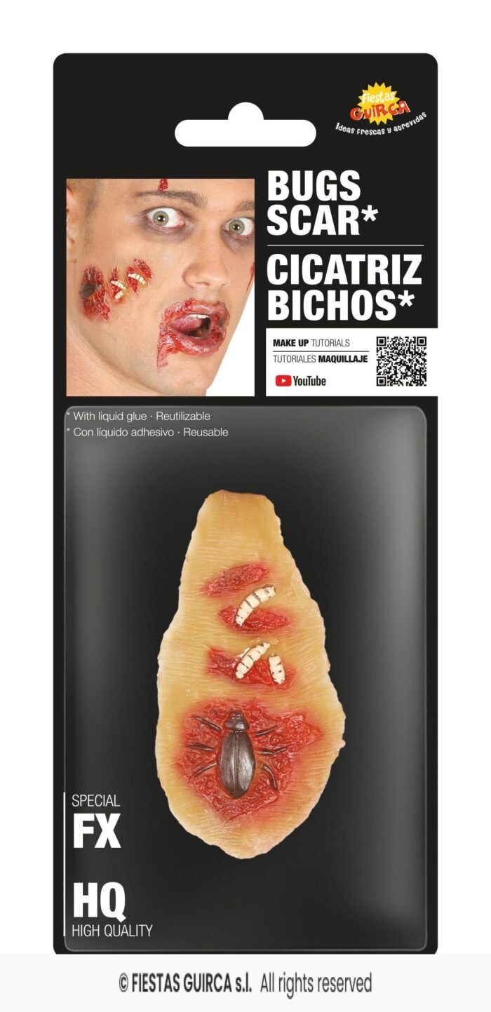 Cicatriz bichos con adhesivo latex - Imagen 1