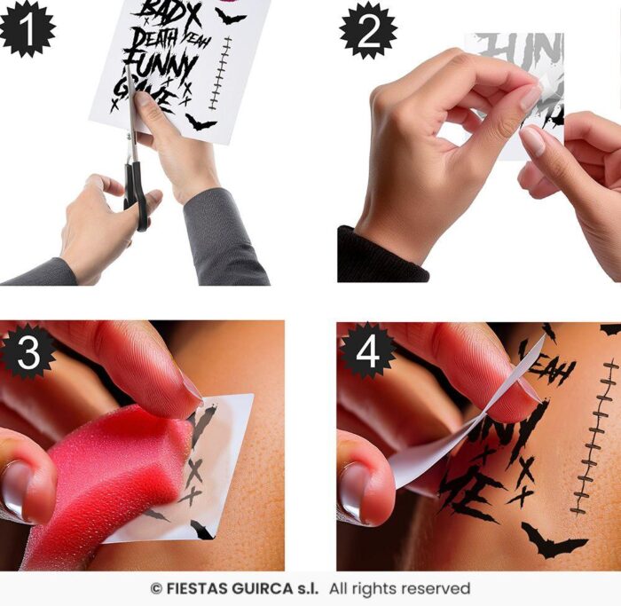 Tatuajes De Mr Smile JOKER 30x14 Cm - Imagen 3