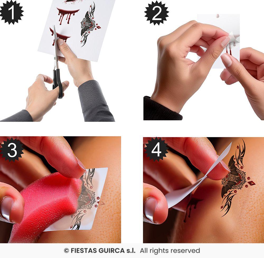 TATUAJE FACIAL VAMPIRO - Imagen 2