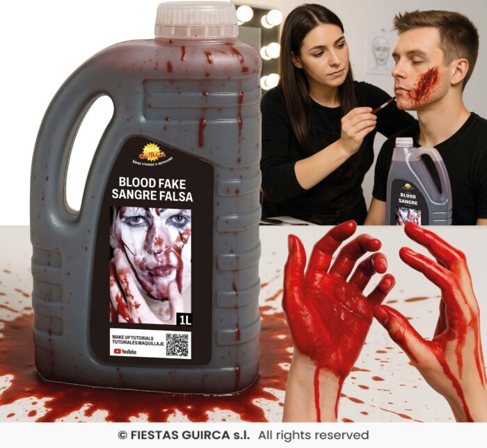 Bote grande de sangre artificial 1L - Imagen 2